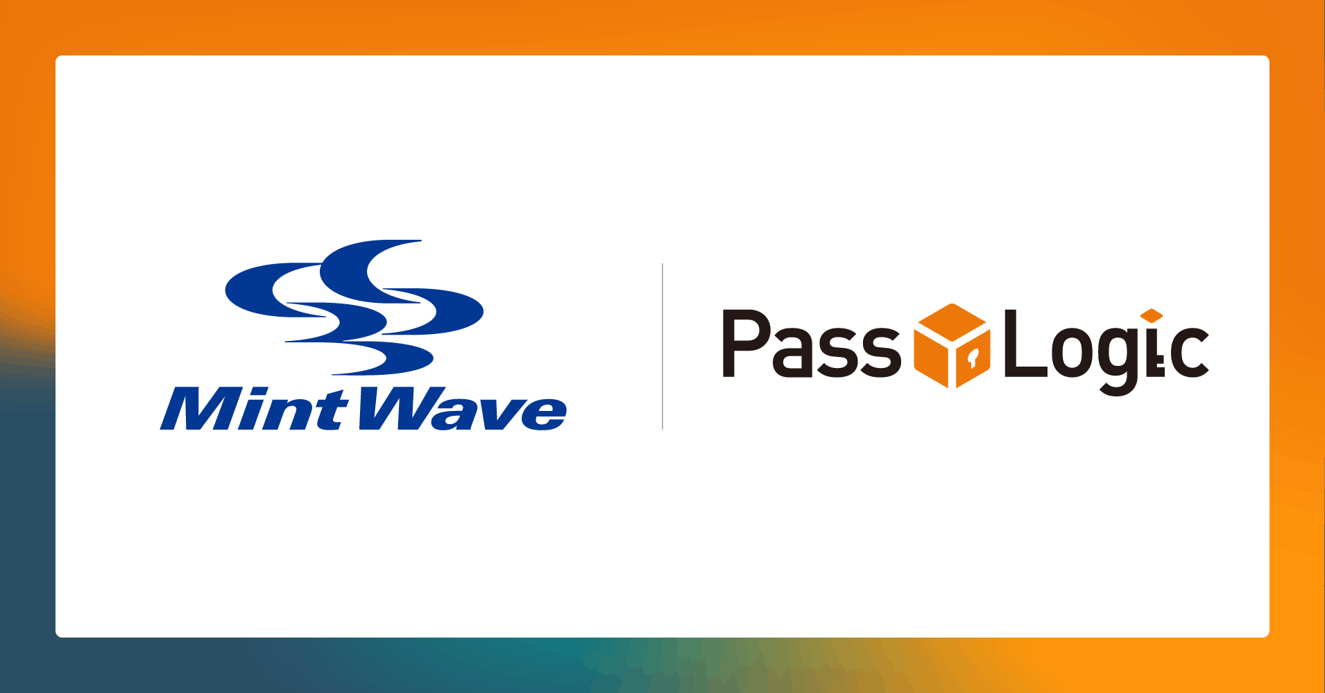 株式会社ミントウェーブとPassLogicの販売店契約締結を示すロゴ画像